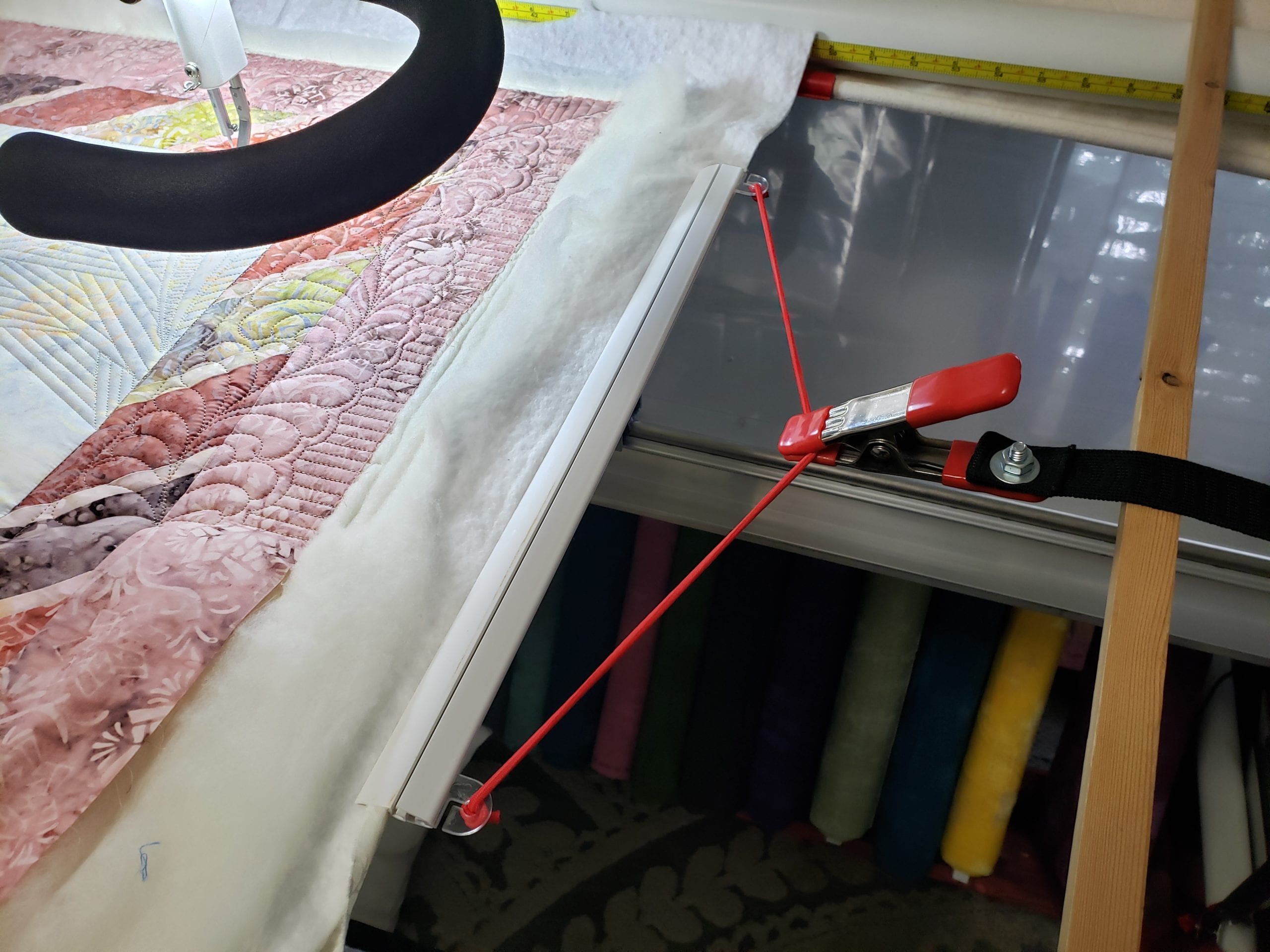 Install Red Snappers on Your Longarm Leader Cloth