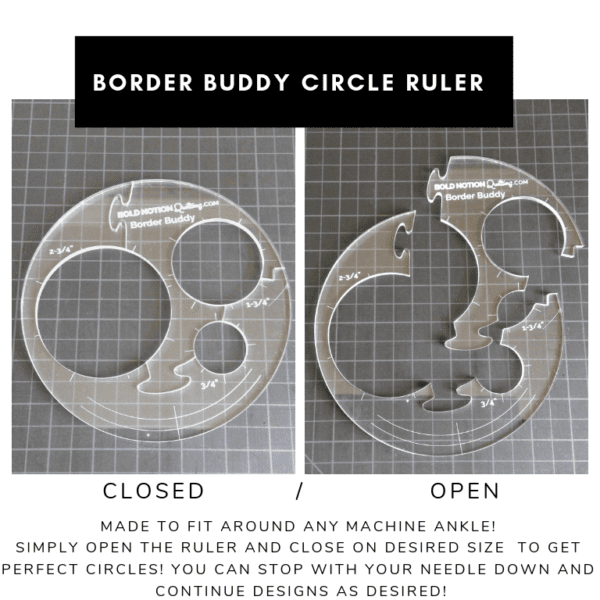 Border buddy circle ruler- 1/8" Low shank