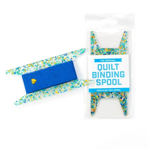 Quilt Binding Spool Green, Blue, Gold Glitter