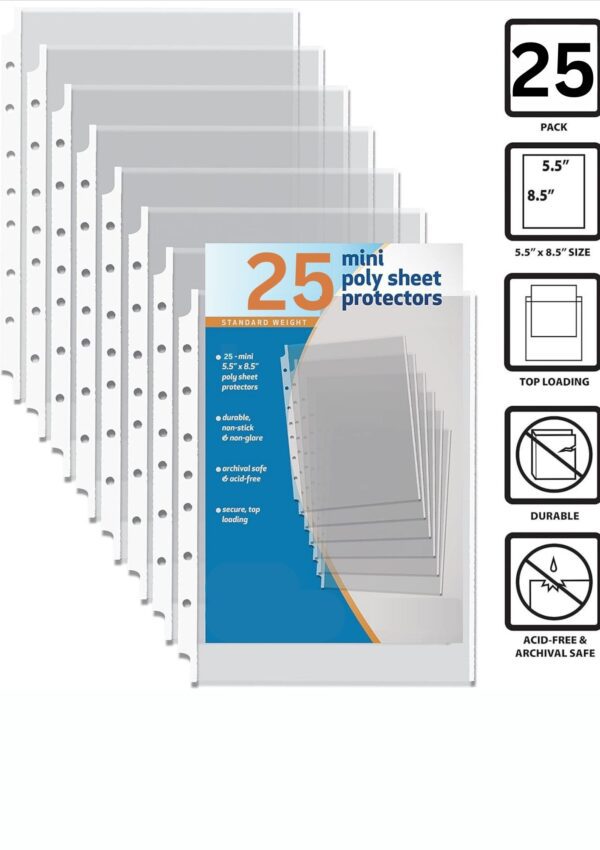 Mini Sheet Protectors-25 Pack