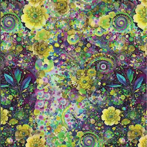 Whimsical Flower Garden Lime 108"