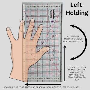 Mirra Straightedge Quilting Ruler - Image 2