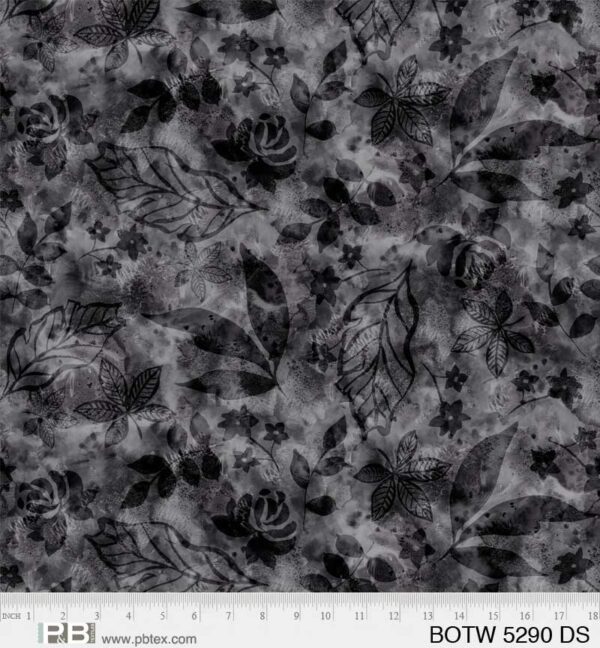 Botanics 108" Batik Foliage Dark Silver