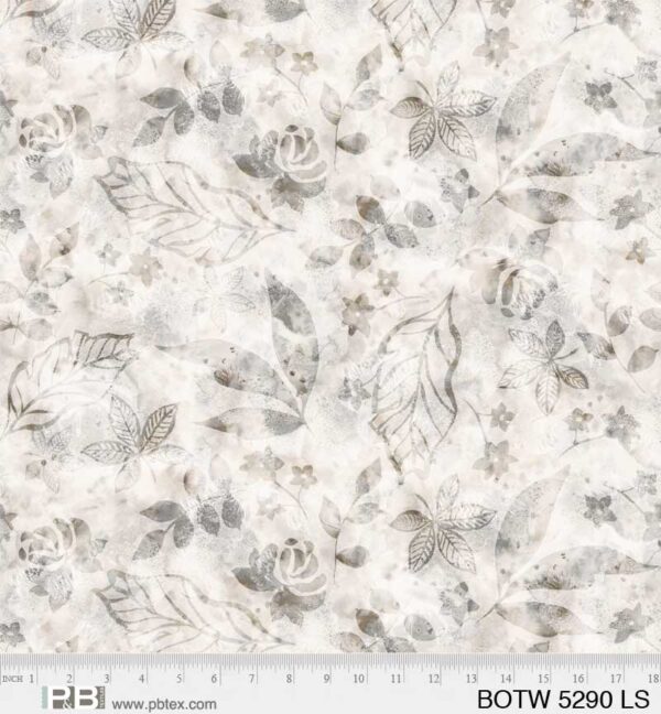 Botanics 108" Batik Foliage Light Silver