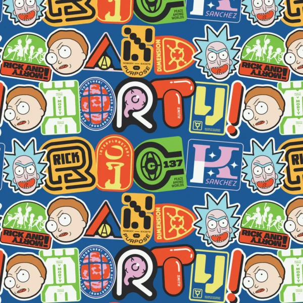 Rick and Morty-Navy Stickers