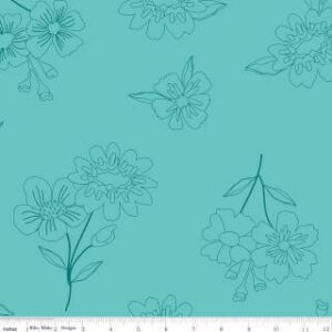 3 Yard by 108" Precut Spring's in Town Peacock