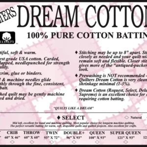 White Cotton-King Batting