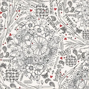 Blooming Doodles Ivory 108"