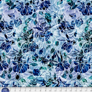 Petal Play Teal Blue 108"