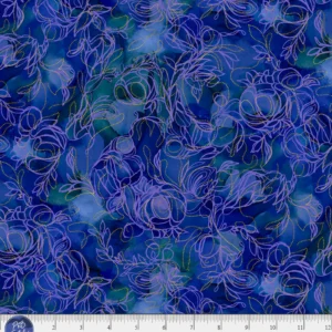 Purple Painted Sea Flowing Linework