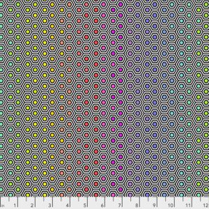 Hexy Rainbow Ink 44"-Tula Pink
